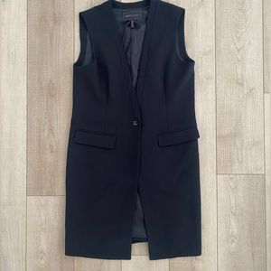 BCBGMAXAZRIA Sleeveless Blazer Mini Dress Suit Jacket Black Size Medium